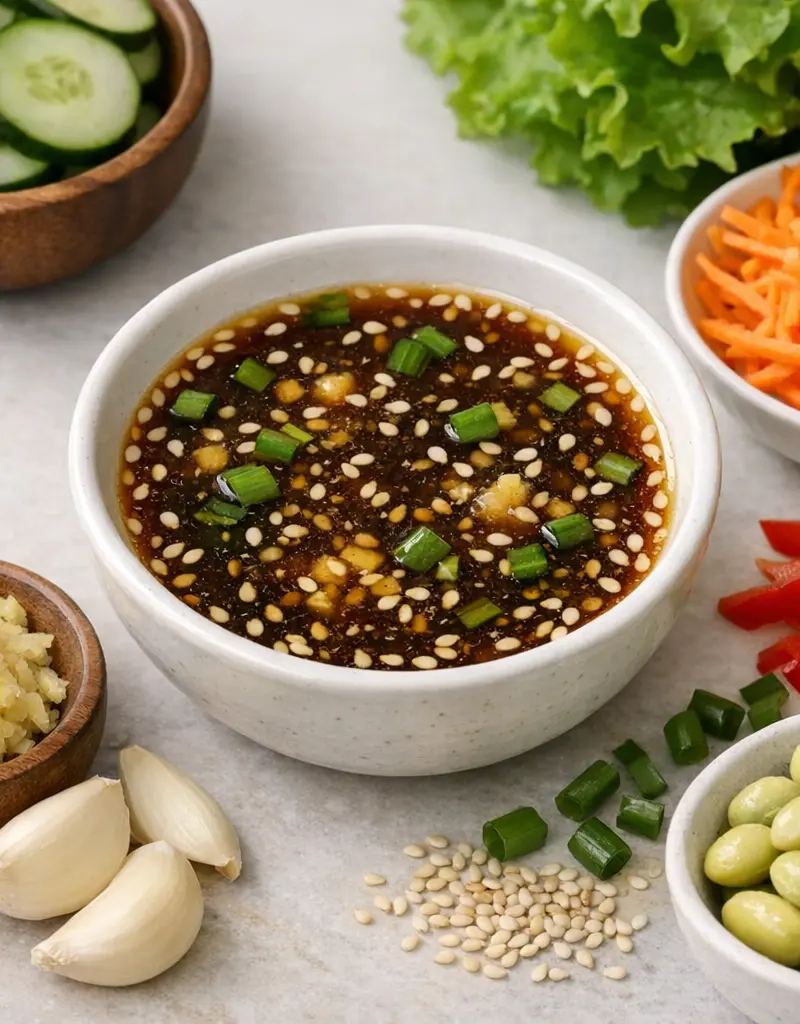 Asian Sesame Salad Dressing prepared dish