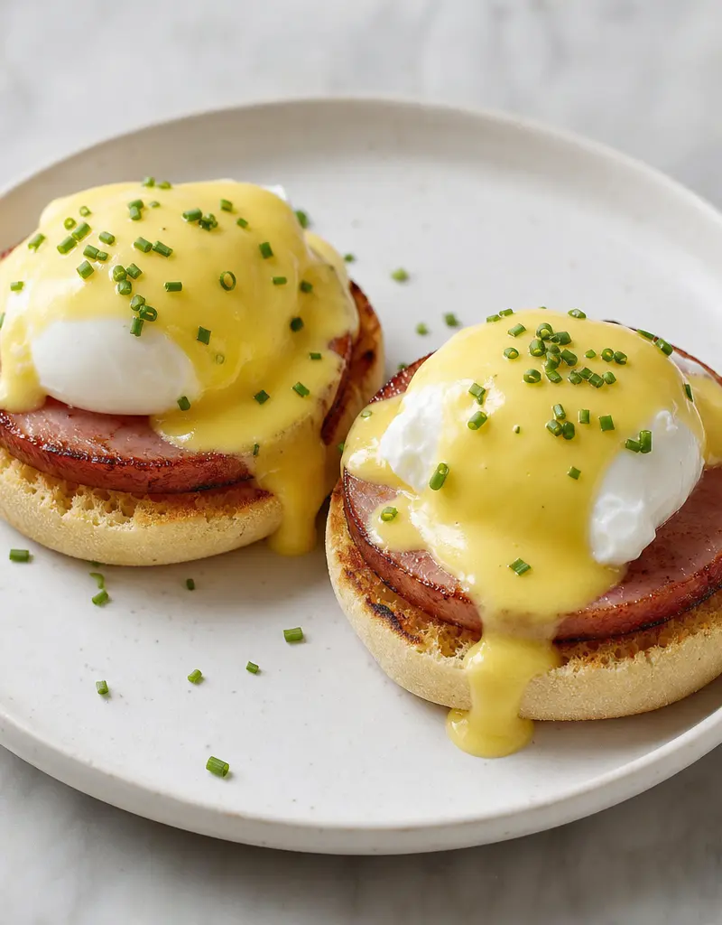 Classic Eggs Benedict prepared dish