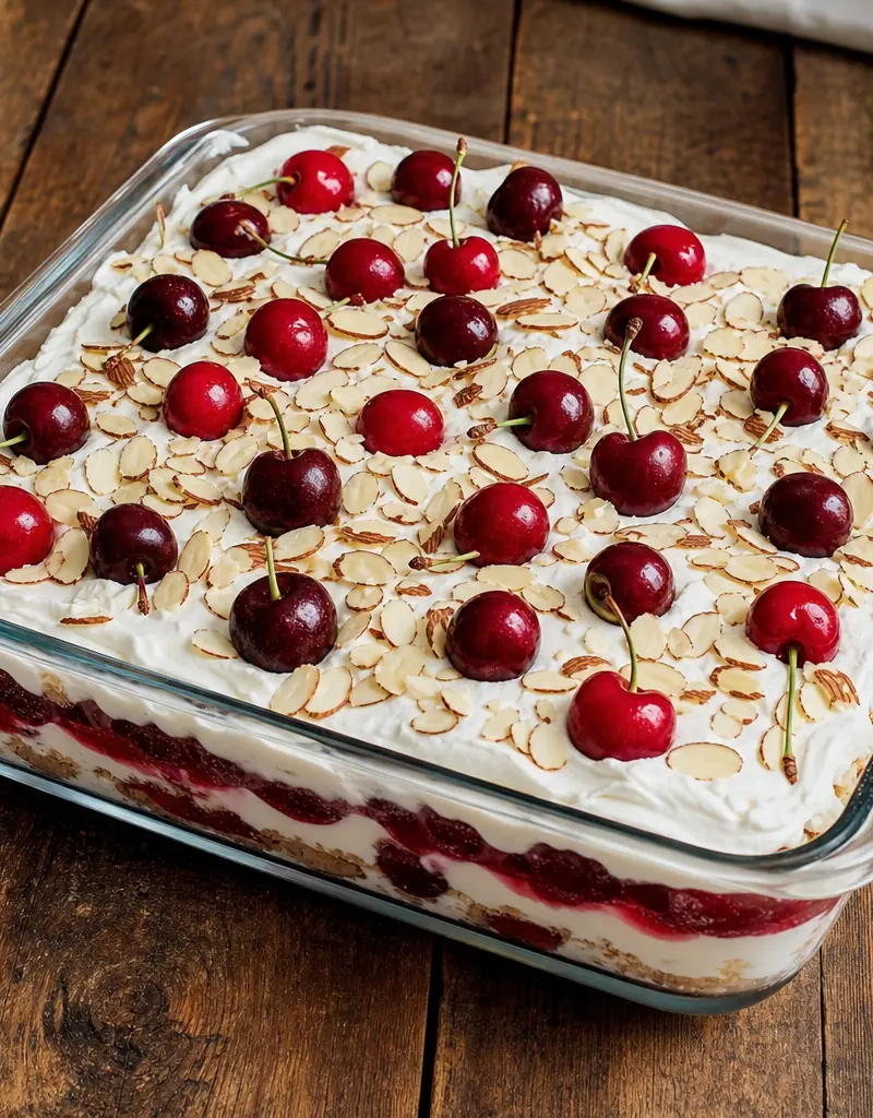 Cherry Almond Delight Dessert prepared dish