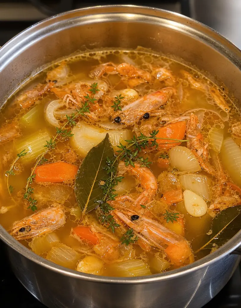 Rich Shrimp Stock prepared dish