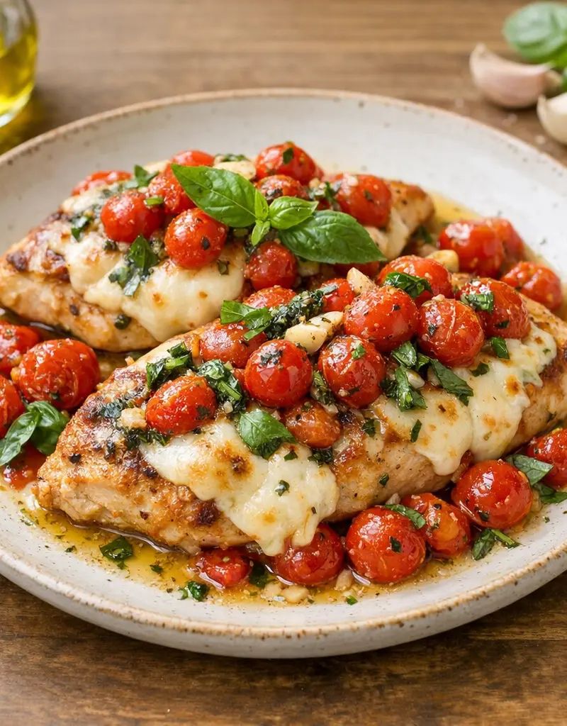 Mediterranean Mozzarella Chicken prepared dish