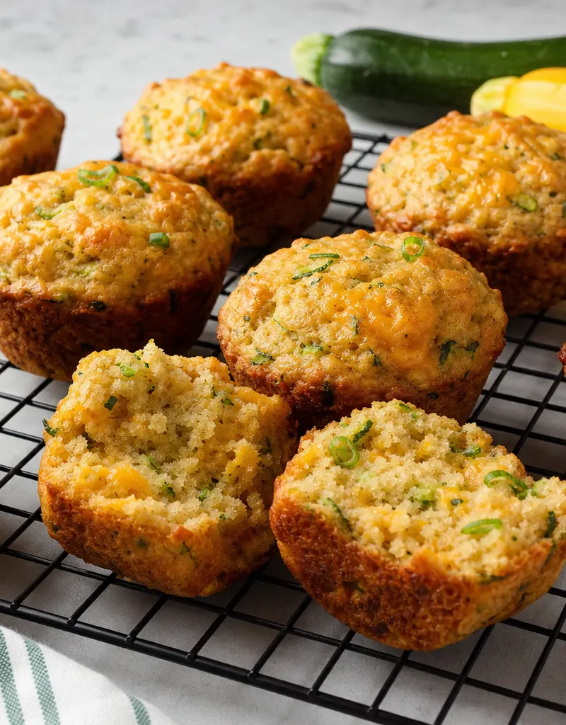 Cheddar Zucchini Squash Muffins