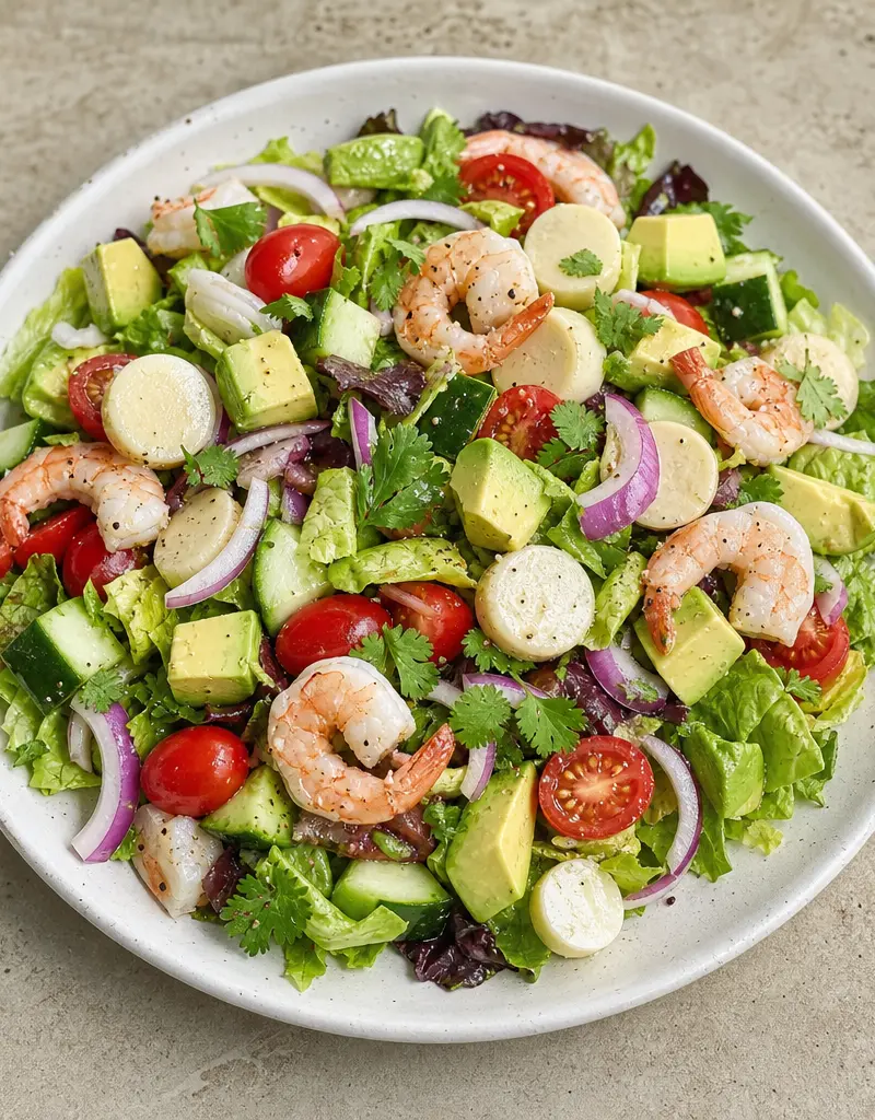 Avocado, Shrimp, and Hearts of Palm Salad