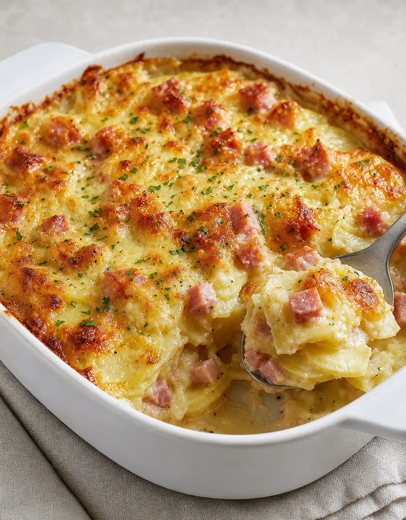 Herbes De Provence Scalloped Potatoes with Ham