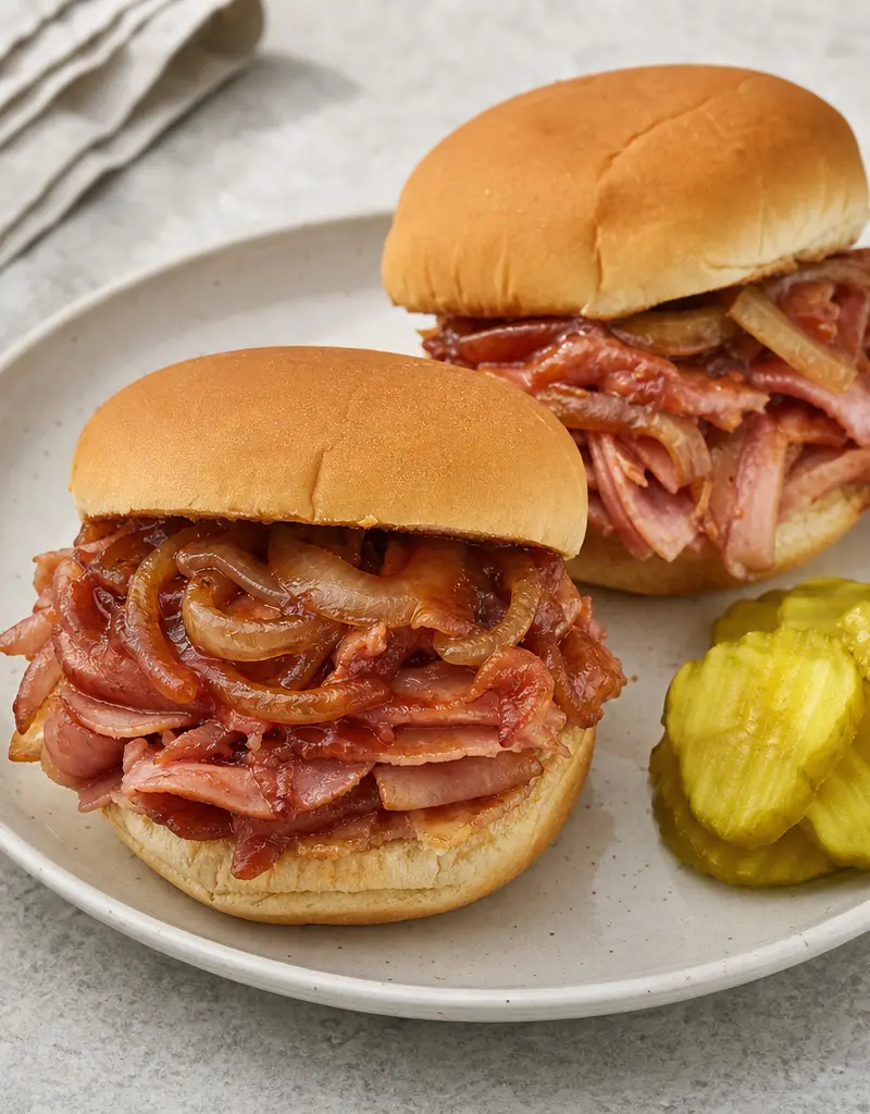 Barbecue Ham Sandwiches