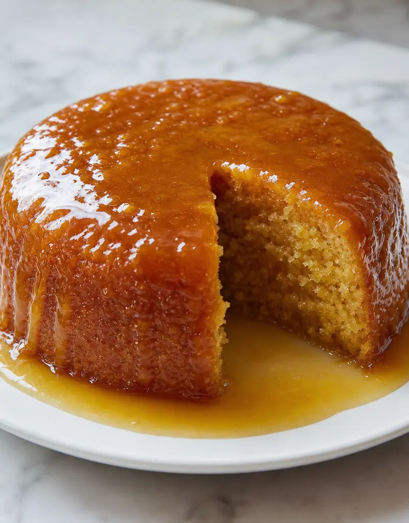 Steamed Golden Syrup Sponge Pudding