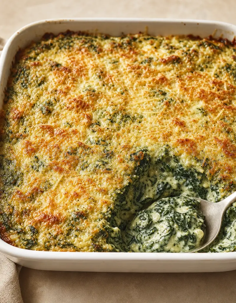 Boursin Creamed Spinach Bake