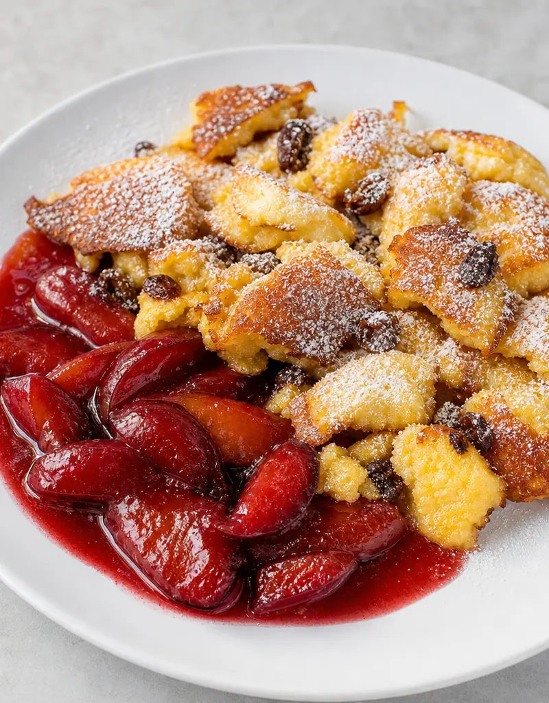 Kaiserschmarren with Plum Compote