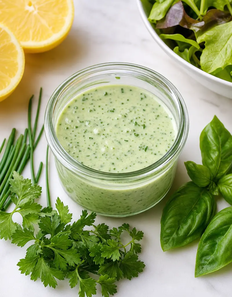 Creamy Green Goddess Salad Dressing