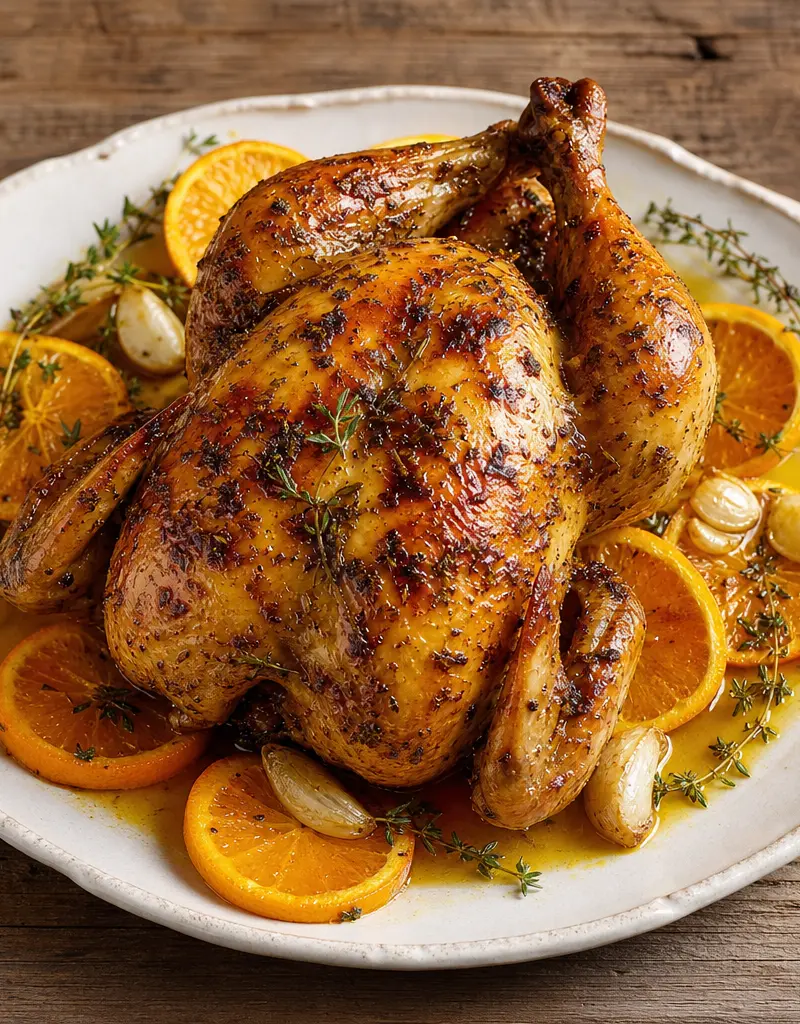 Orange Roasted Chicken prepared dish
