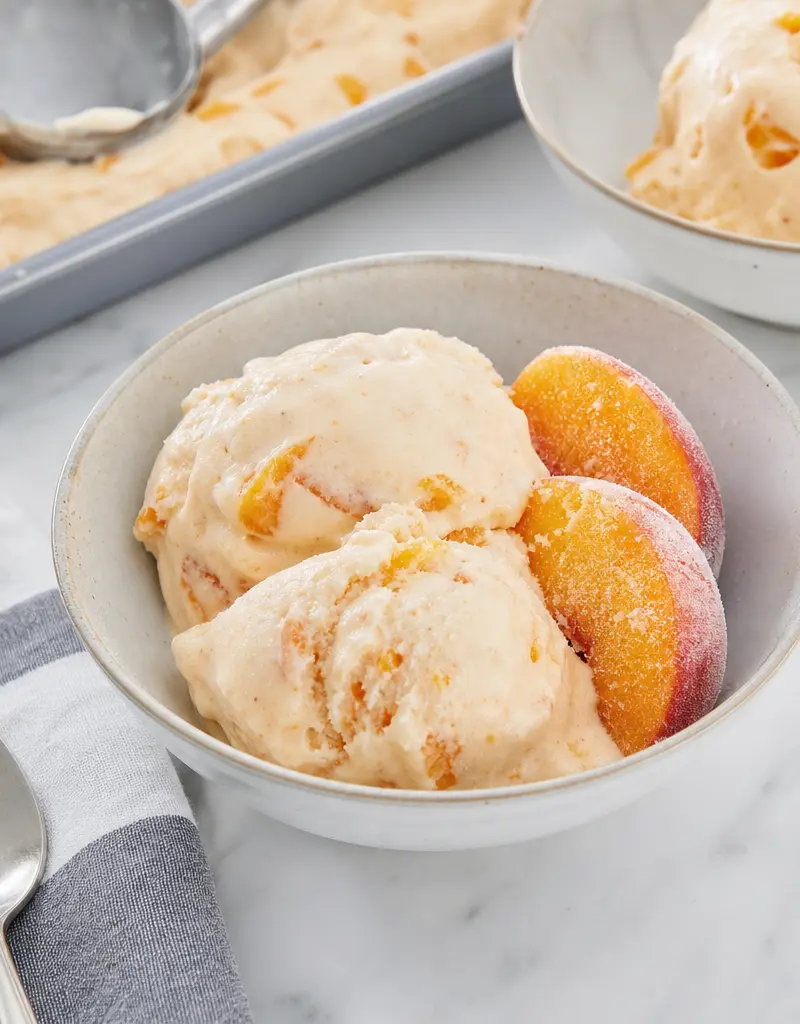 Frozen Peach Greek Yogurt