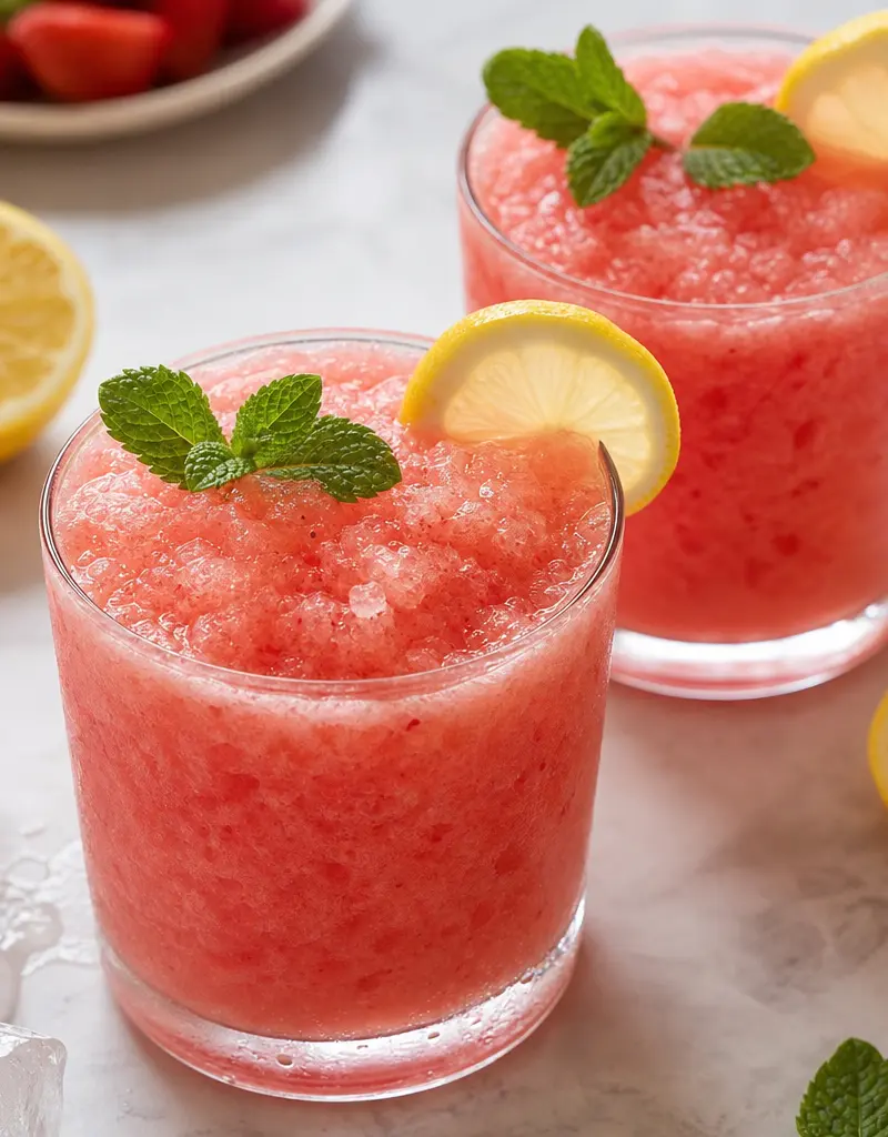 Strawberry Lemonade Fruit Slushies
