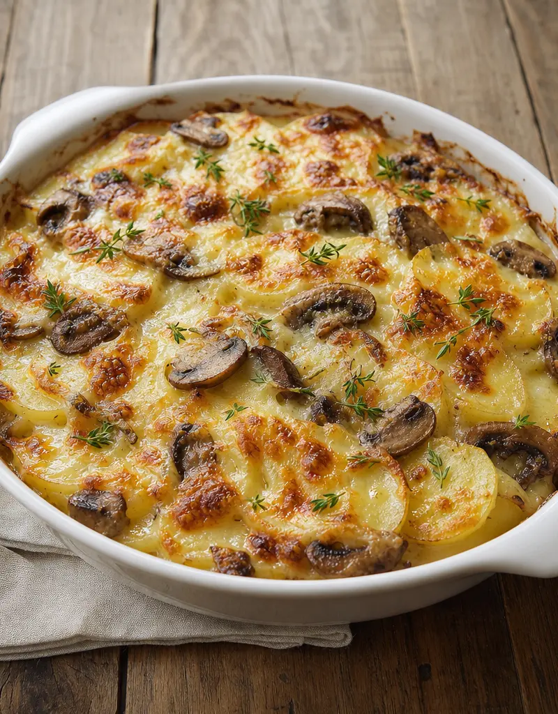 Potato and Mushroom Gratin