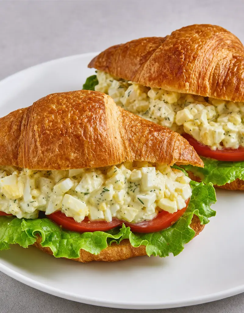 Ranch Egg Salad Croissant Sandwiches