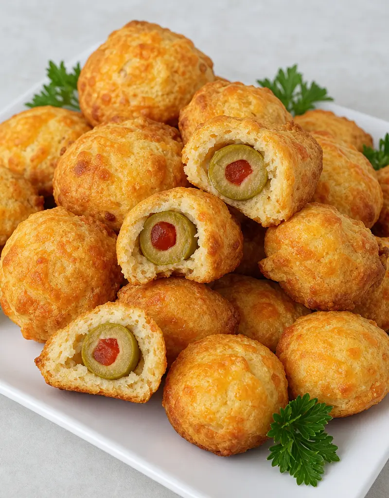Cheddar Olive Pastry Bites